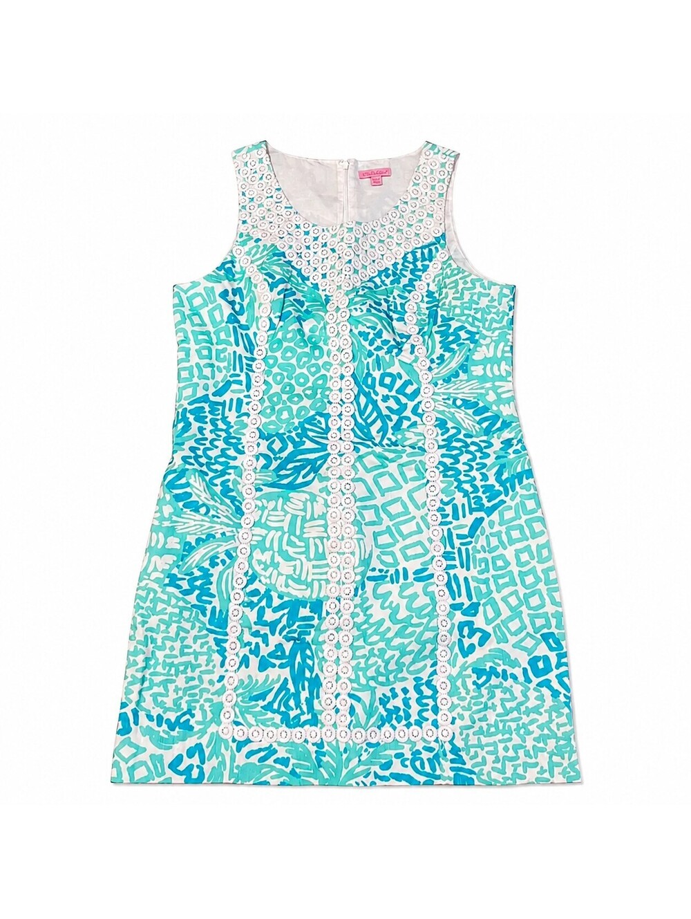 Lilly Pulitzer MacFarlane Shift Dress 14 Seaside Aqua Home Slice